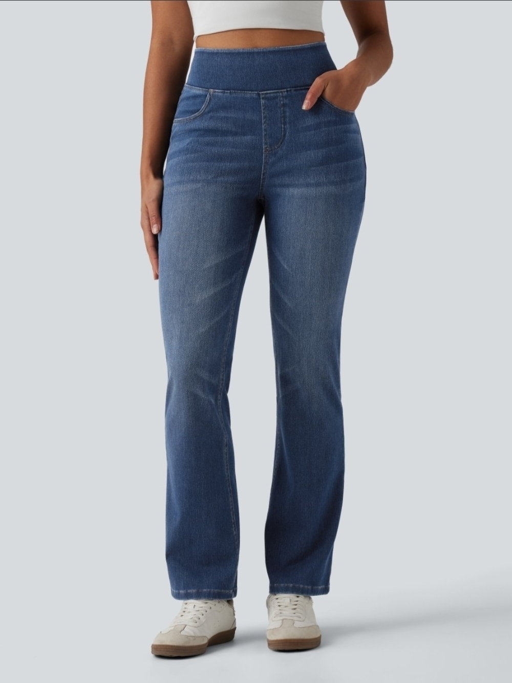 Halara Flex High Waisted Jeans Straight/Slight Bootcut